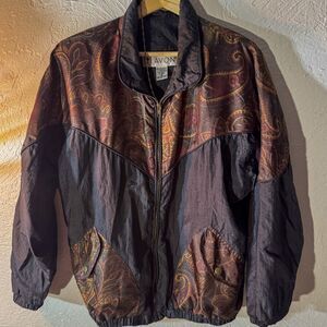Vintage 80s/90s Lady Lavon Windbreaker Jacket, Small, Bold Pattern